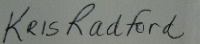 Kris' handwriting